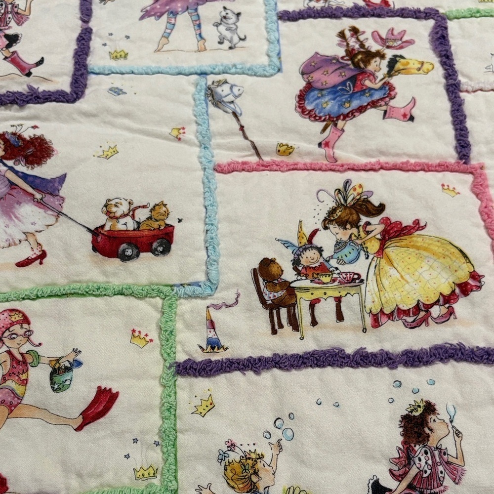 Vintage Jack Dempsey Fabric Colorful Print Handmade Quilt “Personalized” - Picture 2 of 11